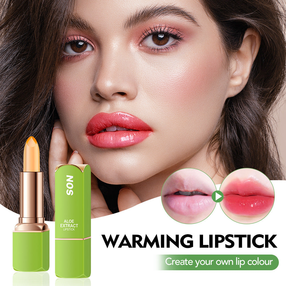Aloe Temperature Change Lipstick Lip Balm No Stain On Cup