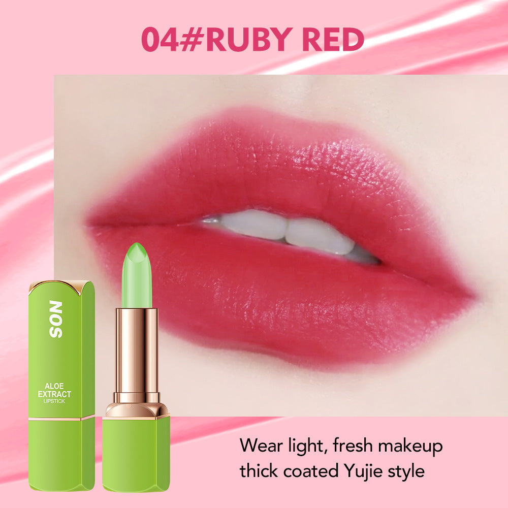 Aloe Temperature Change Lipstick Lip Balm No Stain On Cup