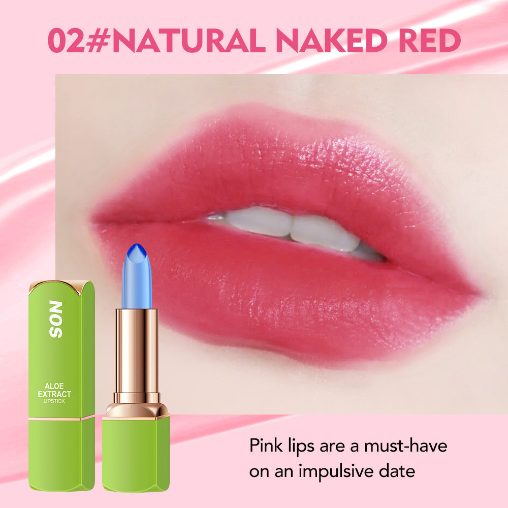 Aloe Temperature Change Lipstick Lip Balm No Stain On Cup