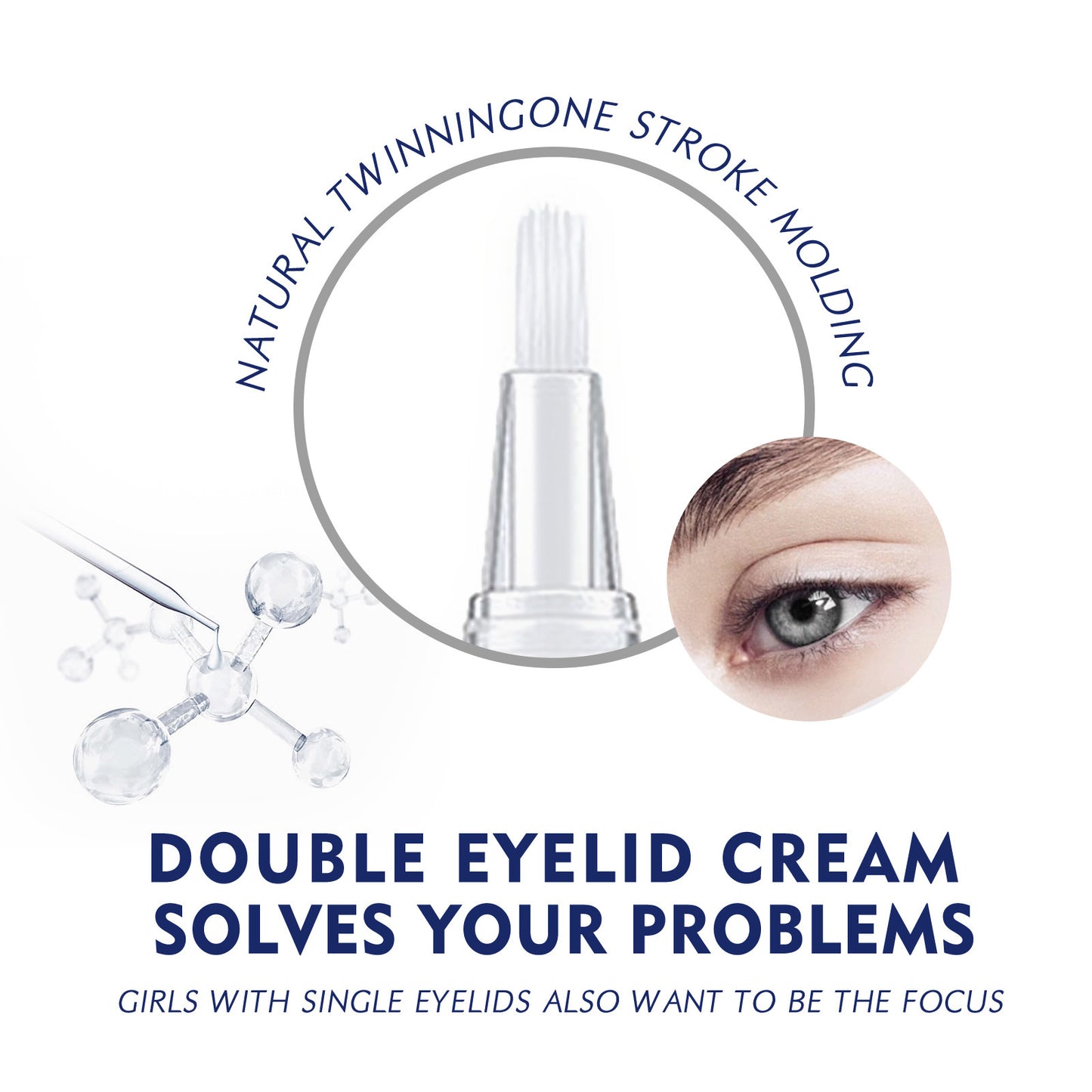 Double Eyelid Setting Cream, Traceless, Invisible, Long-lasting Waterproof, Firming, Natural, Quick-drying, Beauty Cream For Big Eyes