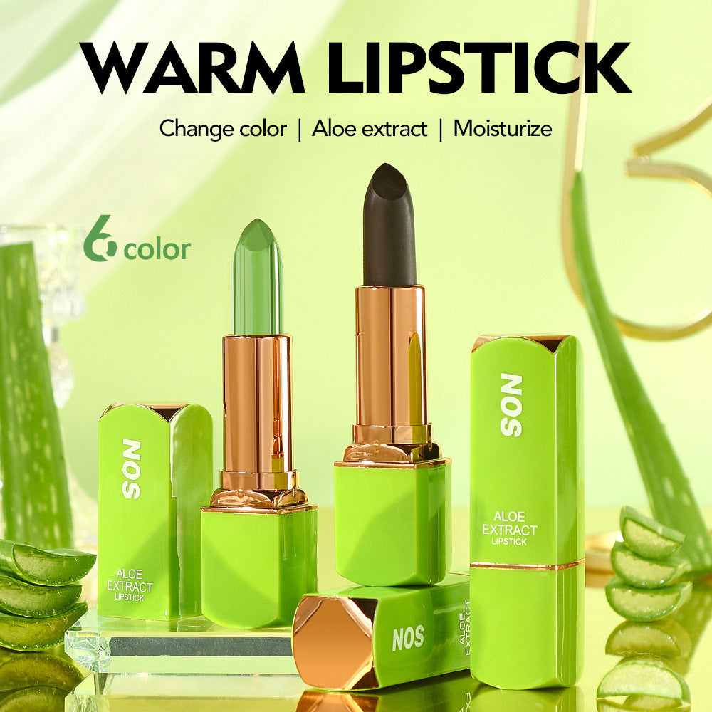 Aloe Temperature Change Lipstick Lip Balm No Stain On Cup
