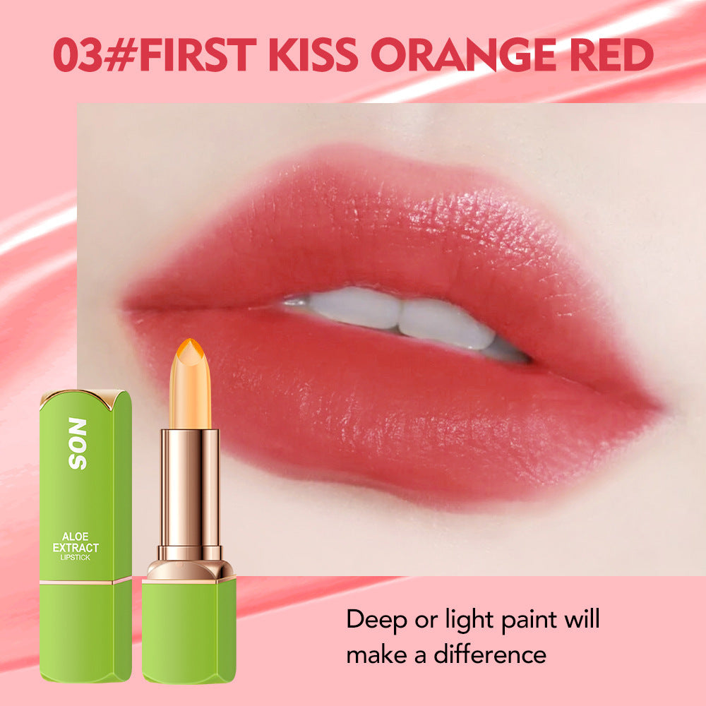 Aloe Temperature Change Lipstick Lip Balm No Stain On Cup